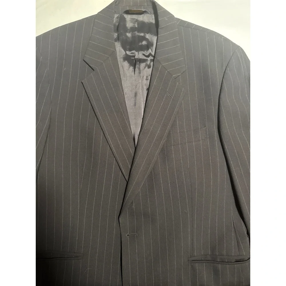 Brooks Brothers Blazer Men 43R Charcoal Grey Excellent Pinstripe Brooksease Wool